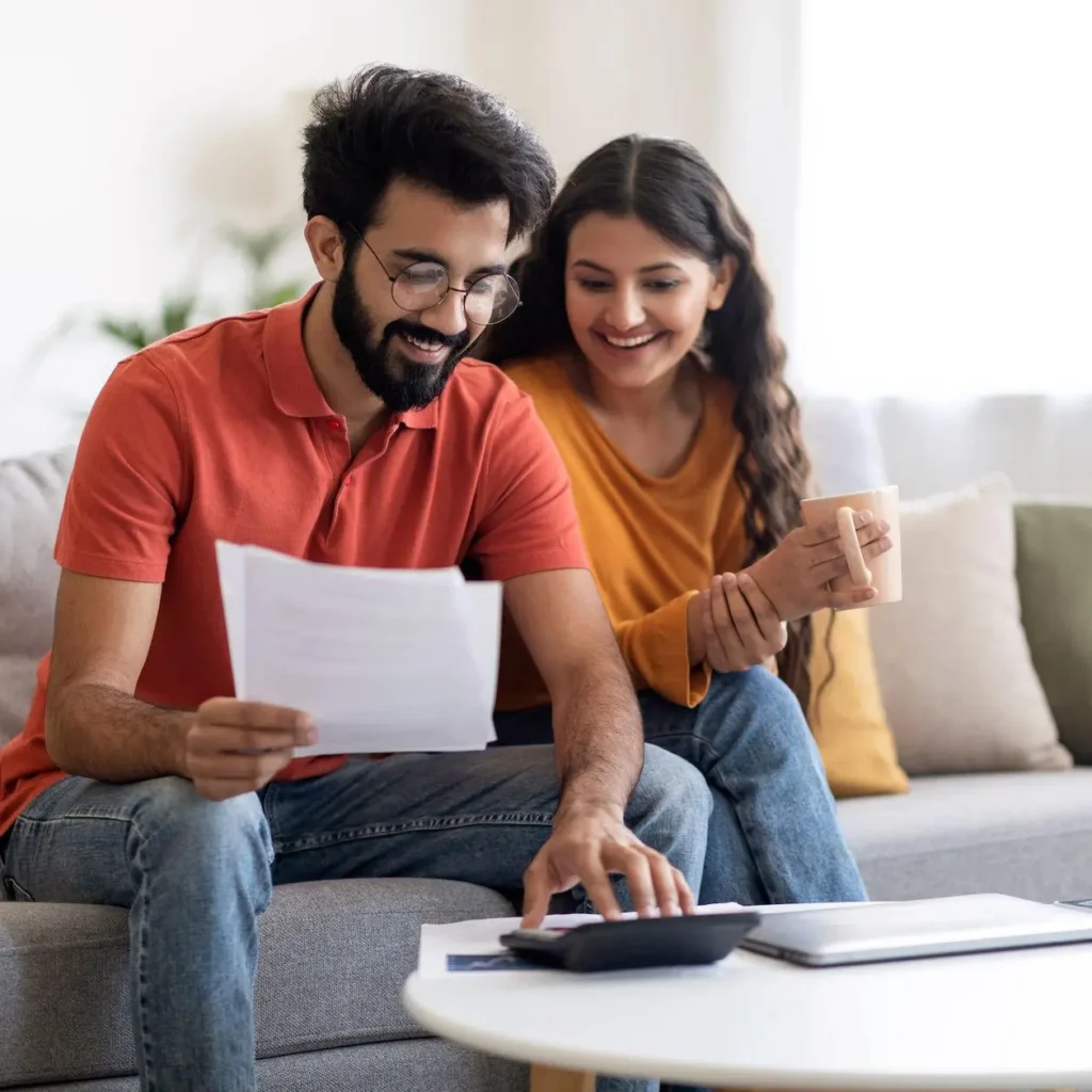 Happy family together in a new country after successful spouse and dependent visa support.